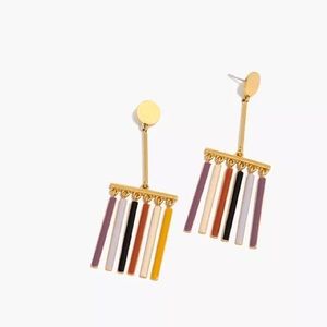 Madewell Rainbow Fringe Enamel Earrings